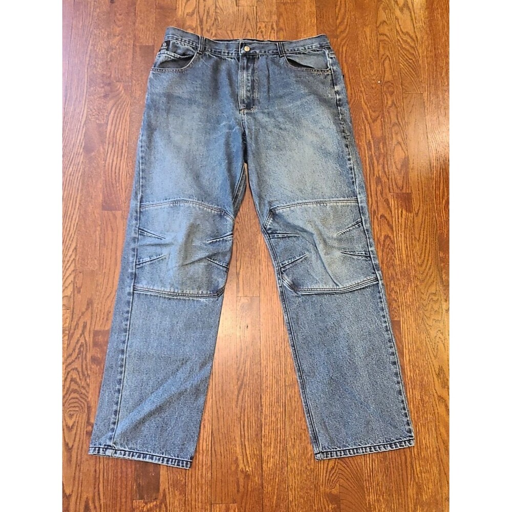 Vtg 2007 Star Motorcycle Yamaha Jeans Blue Denim Riding Pants Double Knee 38 Y2K